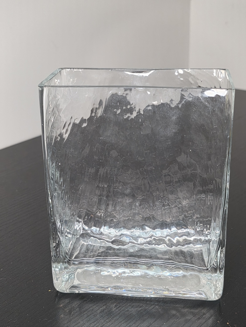 Clear Square Glass Vase